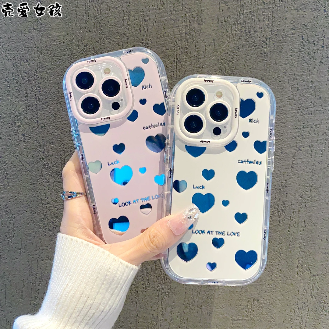 适用苹果15/iPhone/华为荣耀/OPPO/VIVO/小米镜面奶油壳手机壳潮