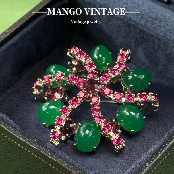 铜合金胸针 绿胸针小众镶嵌时尚[正品中古]2