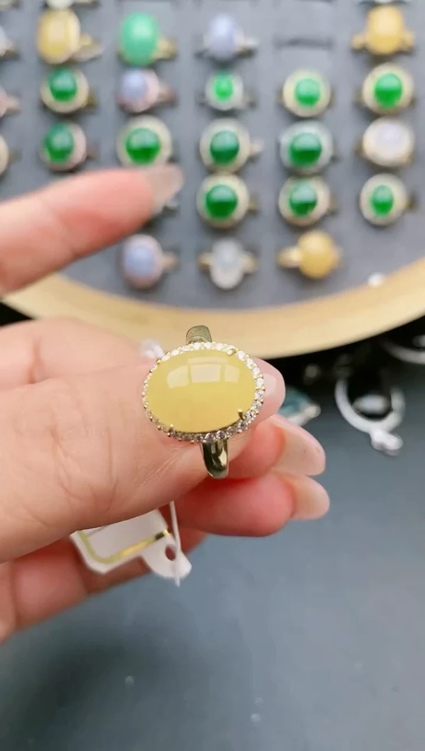 【闪购商品】翡翠戒指银S925镶嵌31312