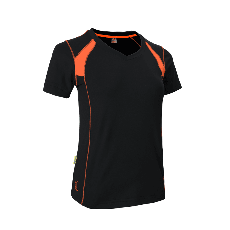 夏季女休闲时尚舒适透气吸汗快干衣户外运动弹力速干短袖T恤女款