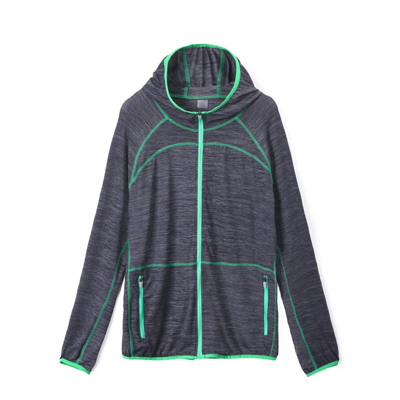 中性款户外运动薄款休闲外套健身跑步连帽长袖快干帽衫男女同款