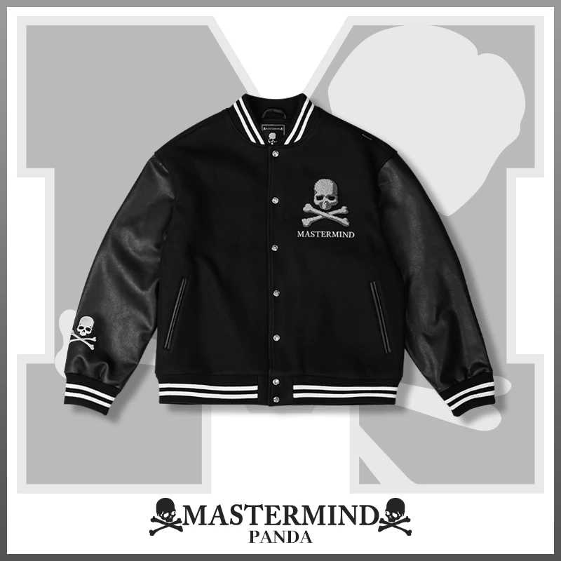 MASTERMIND PANDA暗黑潮牌夹克棒球服外套情侣潮流美式MJ8070