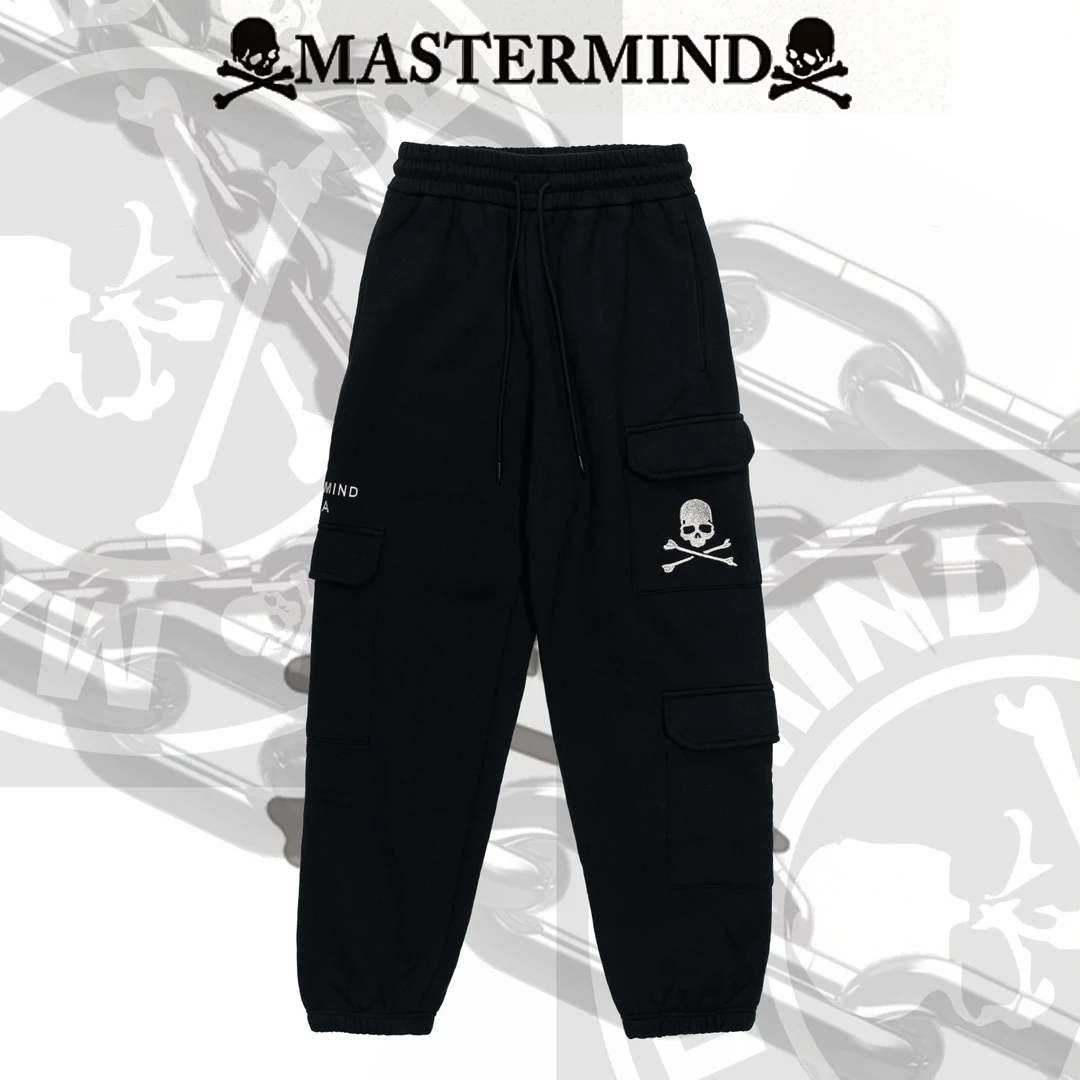 MASTERMIND PANDA暗黑潮牌时尚休闲裤秋冬加绒宽松百搭卫裤MJ8068