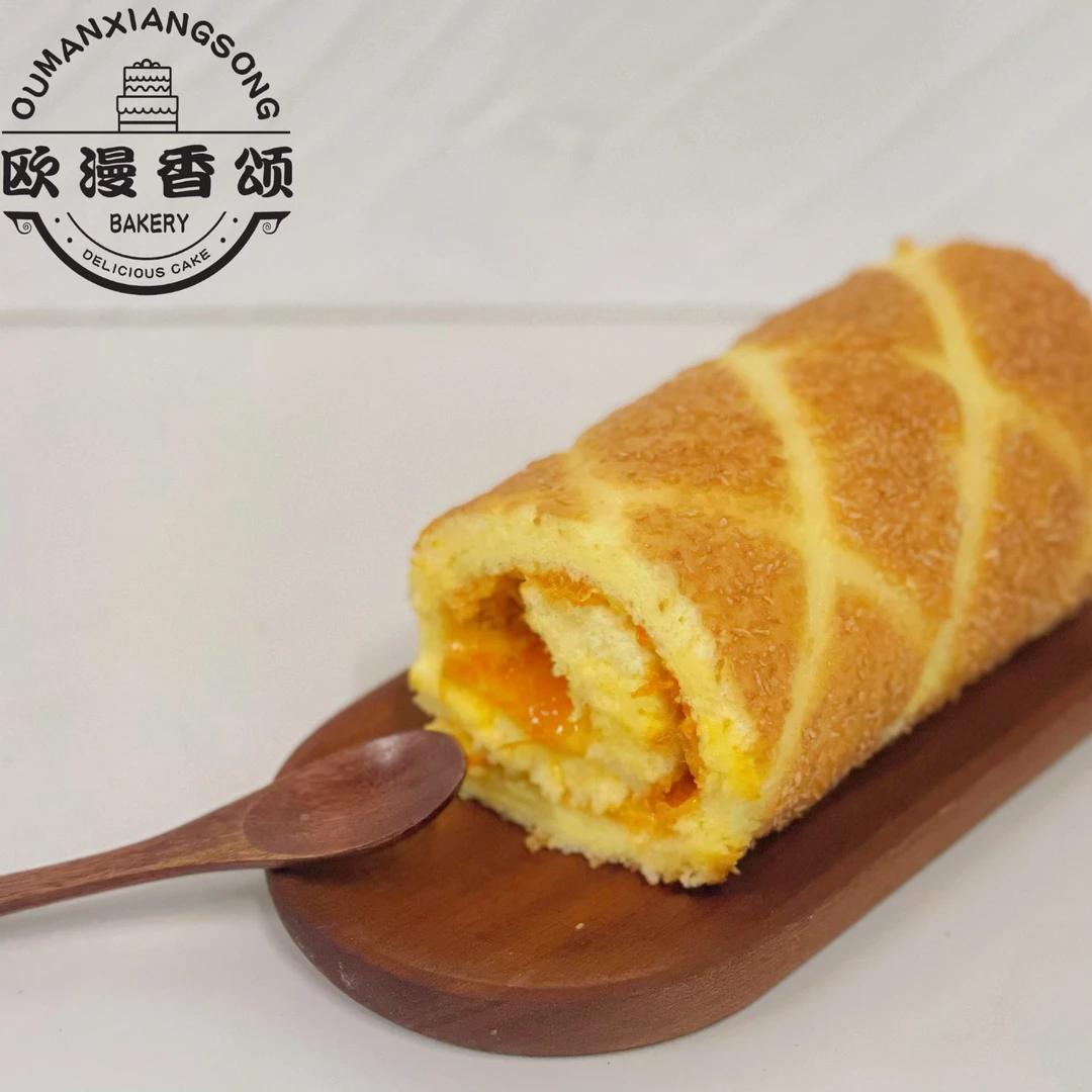 欧漫香颂 酱多多香葱蛋糕卷虎皮卷香妃卷网红蛋糕糕点原味