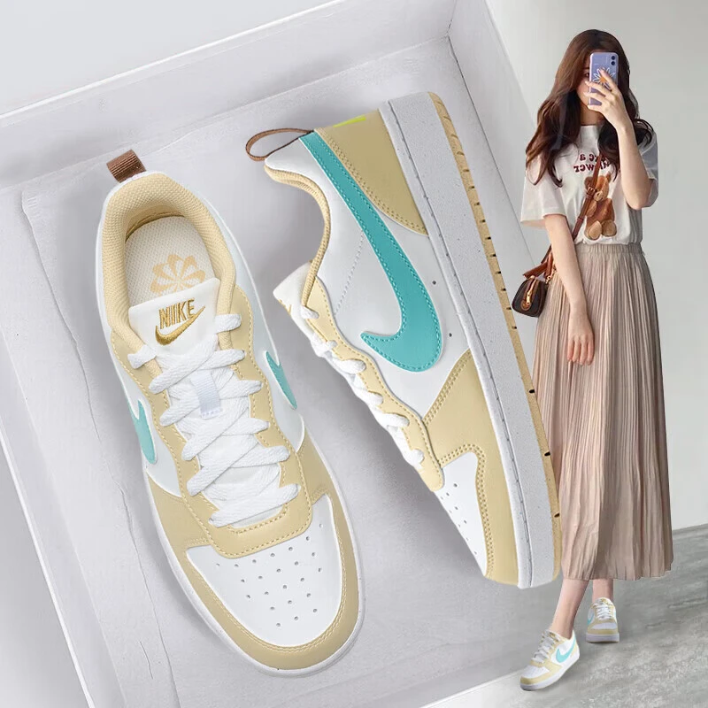 NIKE/耐克正品夏季新款女鞋COURT BOROUGH低帮休闲板鞋运动鞋