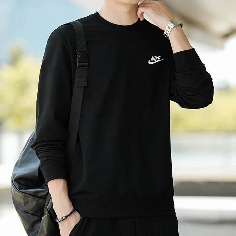 NIKE/耐克长袖男秋夏季新款运动服饰圆领全棉打底卫衣套头衫