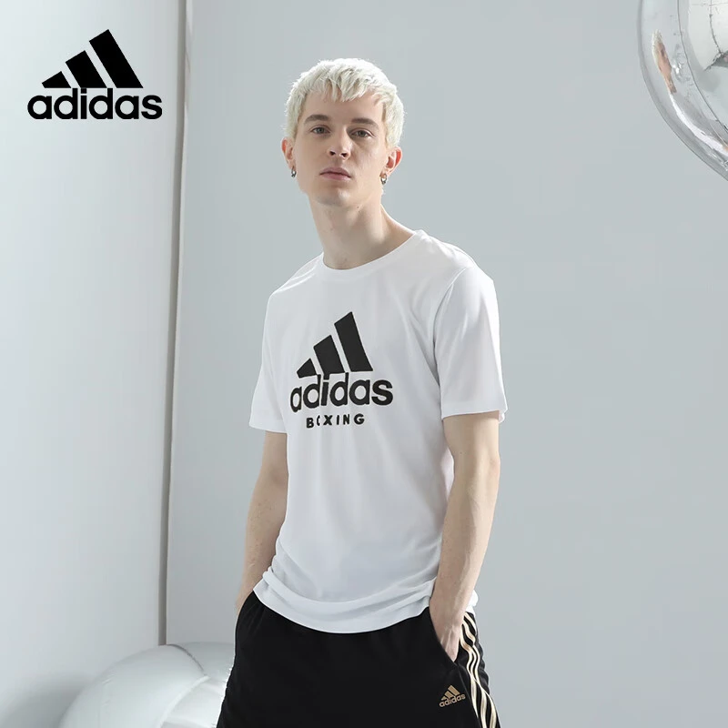 adidas/阿迪达斯夏季季新款时尚百搭舒适透气圆领速干运动短袖T恤