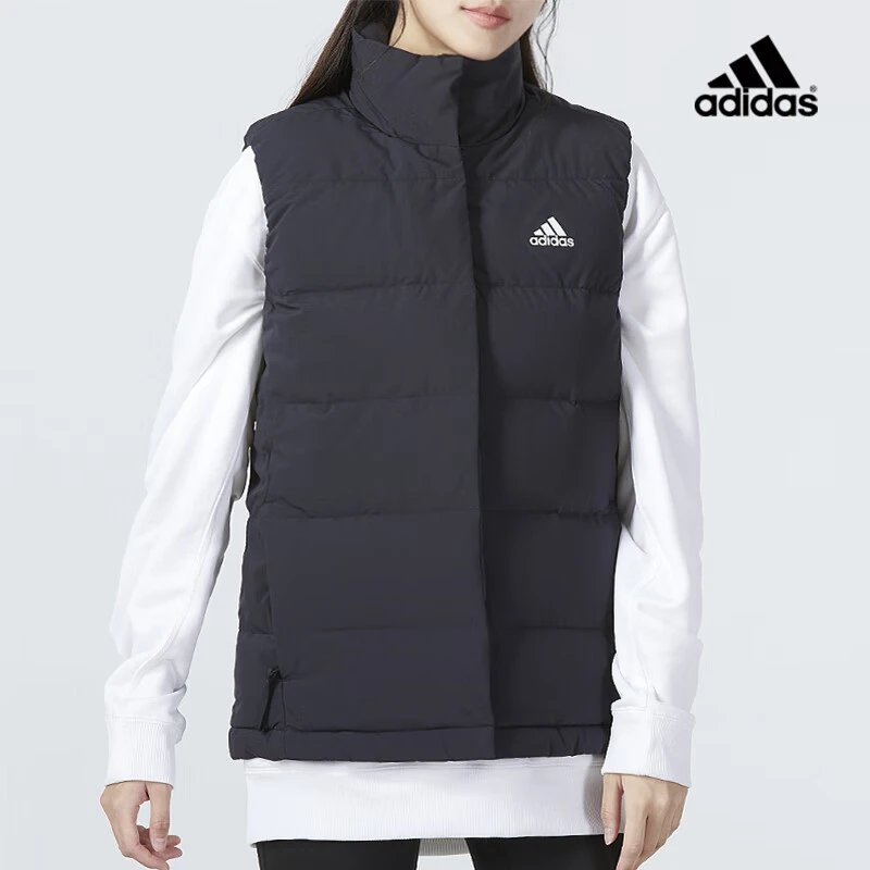 adidas/阿迪达斯女装2024新款运动休闲立领保暖羽绒马甲