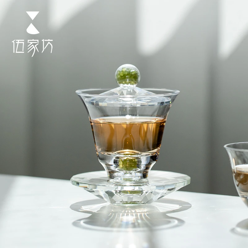 雅悟堂橄榄石星耀盖碗手工制作高档防烫泡茶盖碗中式茶具手抓壶