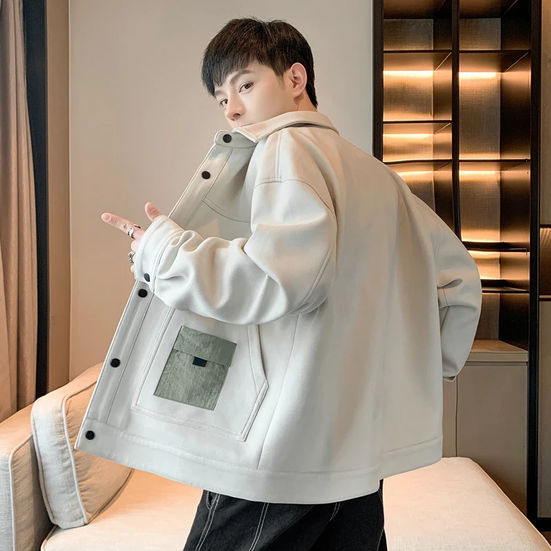 嘻哈男孩2023春秋季夹克男士潮牌工装外套上衣男装少年潮流J03ins