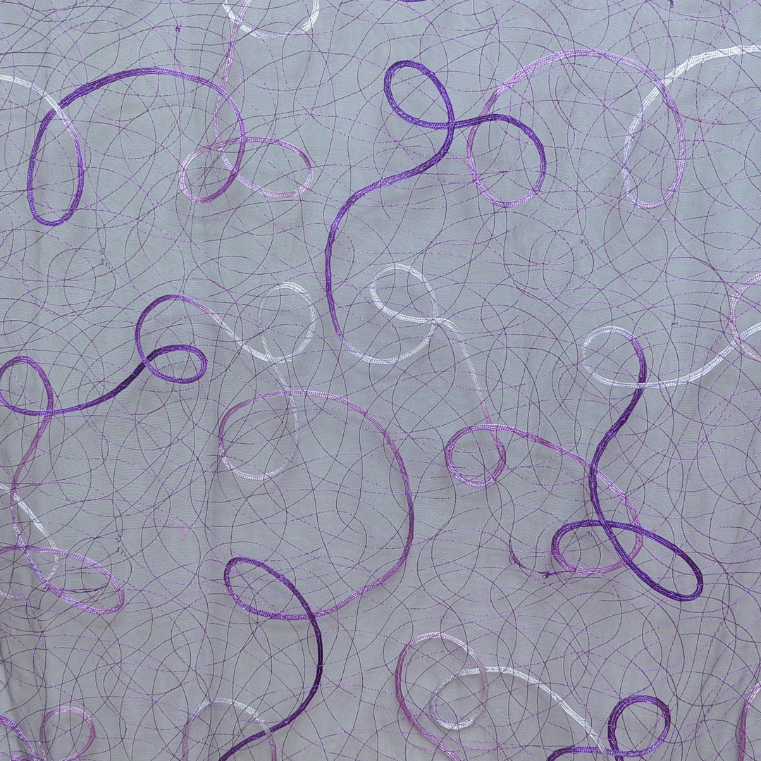 00249 挂钩式平价成品客厅鸟巢刺绣窗纱宽6米，高2.7米免费对开