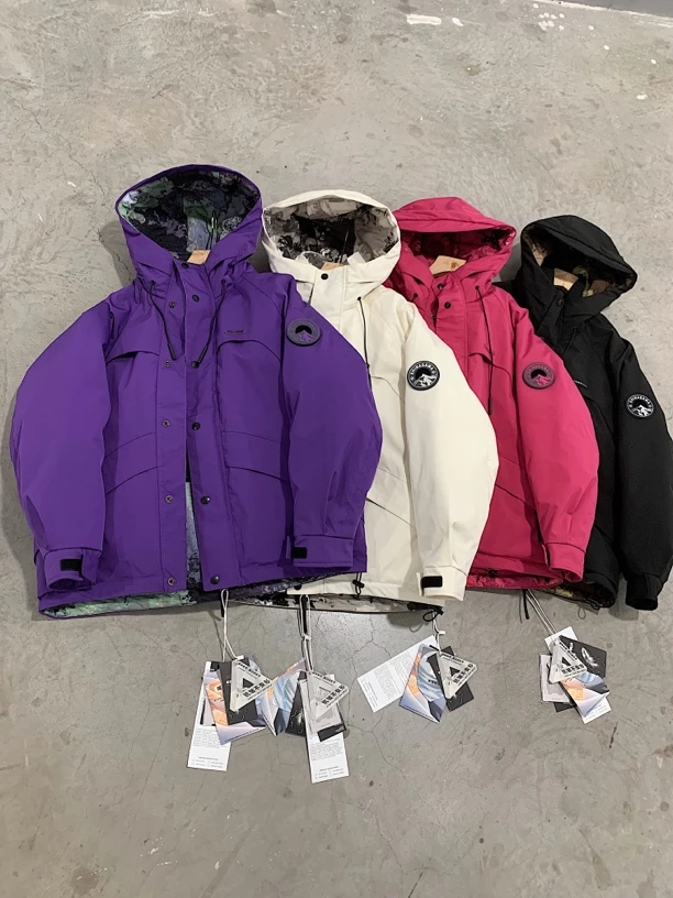 PK888【极寒系列】迷彩拼接情侣户外重磅外套