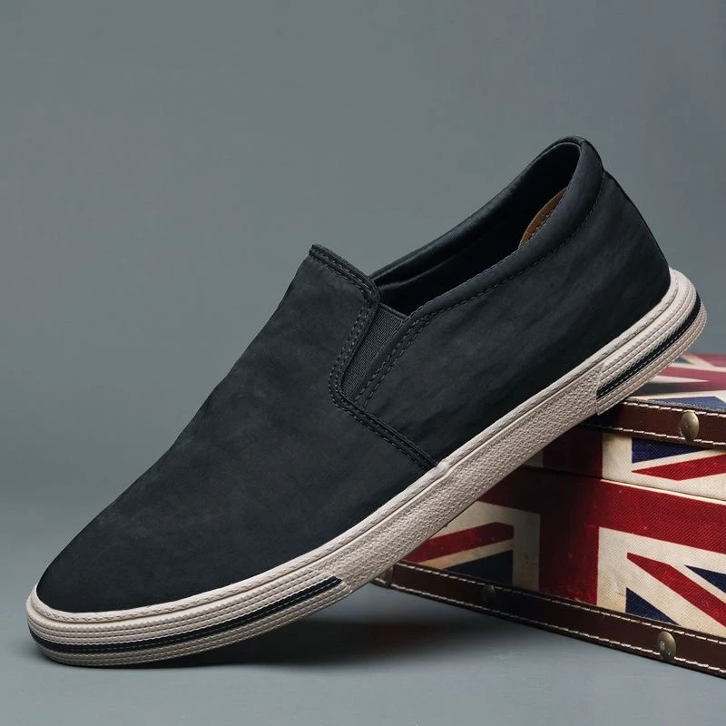 老北京一脚蹬布鞋夏季百搭男鞋透气舒适软底板鞋男士休闲冰丝布鞋