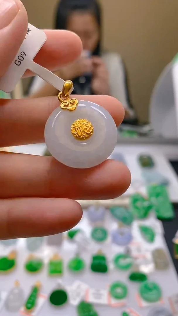 【闪购商品】翡翠颈饰18K金镶嵌新号开播全场乱卖