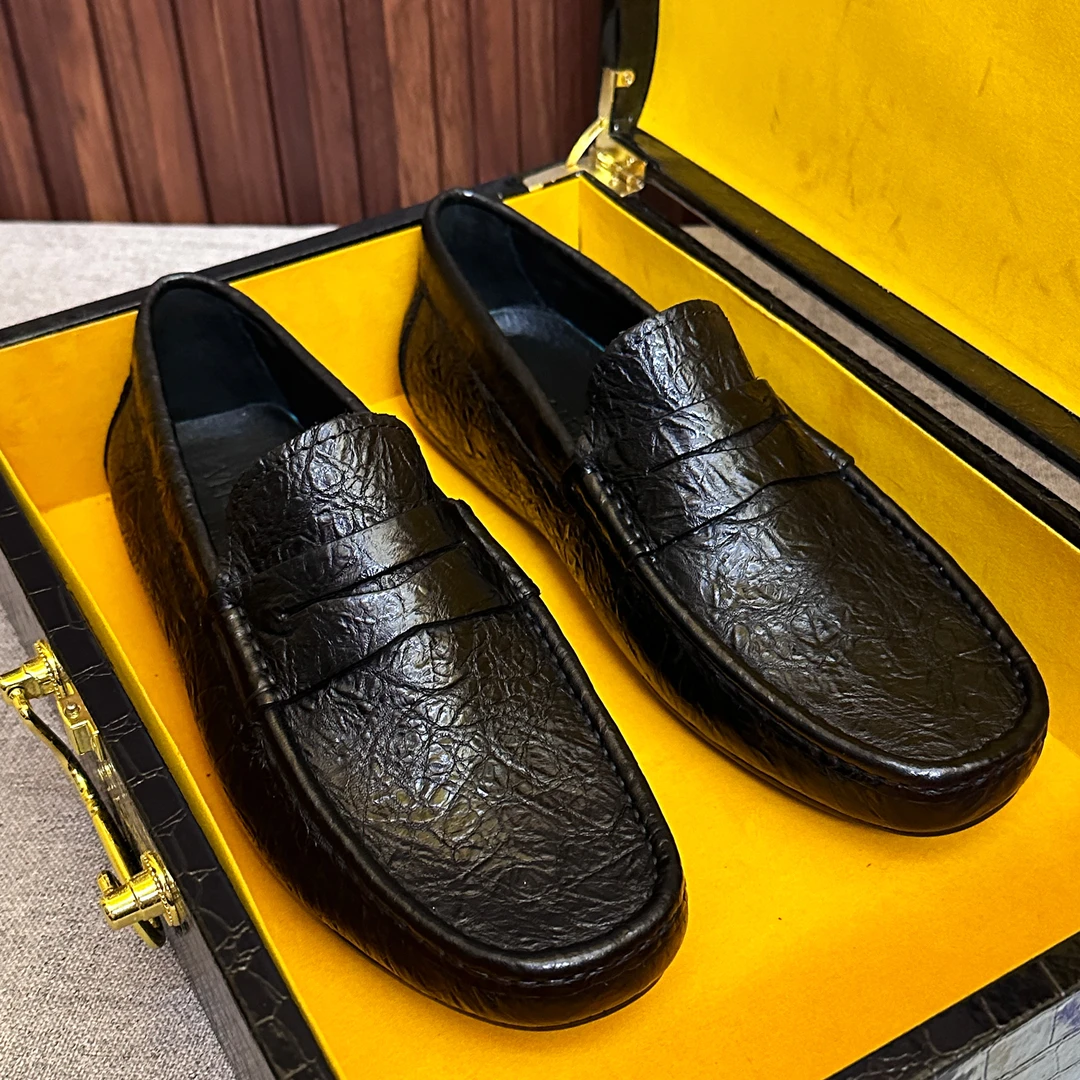 豆豆鞋男士真皮夏季百搭透气时尚一脚蹬驾车鞋商务休闲舒适乐福鞋