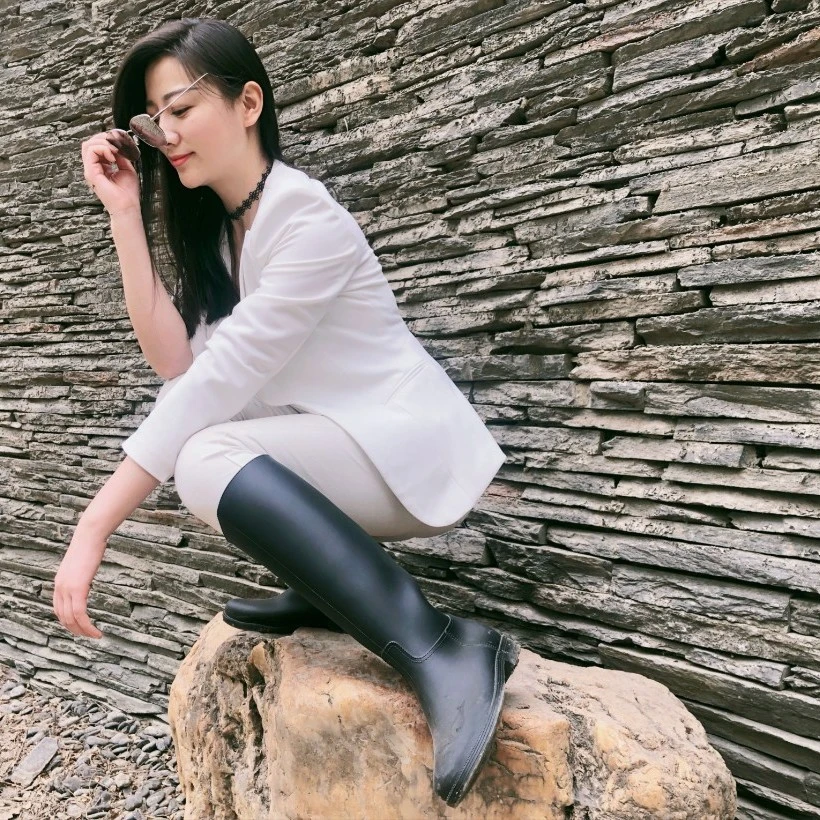 雨靴  雨鞋  胶鞋  马靴款雨靴  YD088