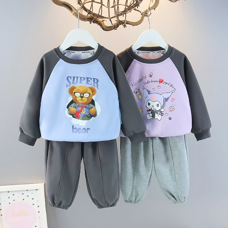 儿童卫衣套装春秋女童长袖休闲洋气韩版衣服女宝宝秋季运动两件套