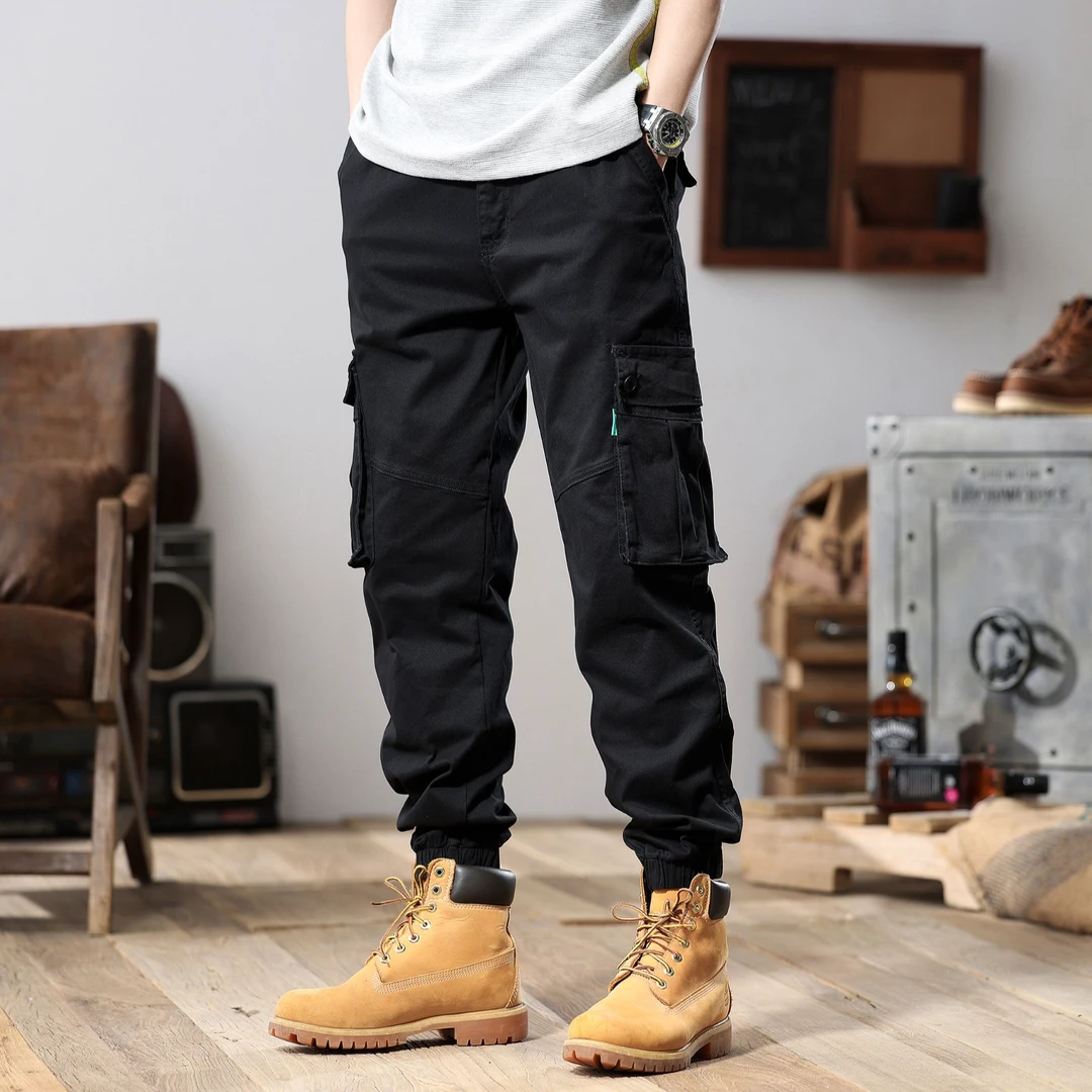徐天霸大码31312男士休闲裤日系工装裤秋宽松复古潮流百搭多口袋