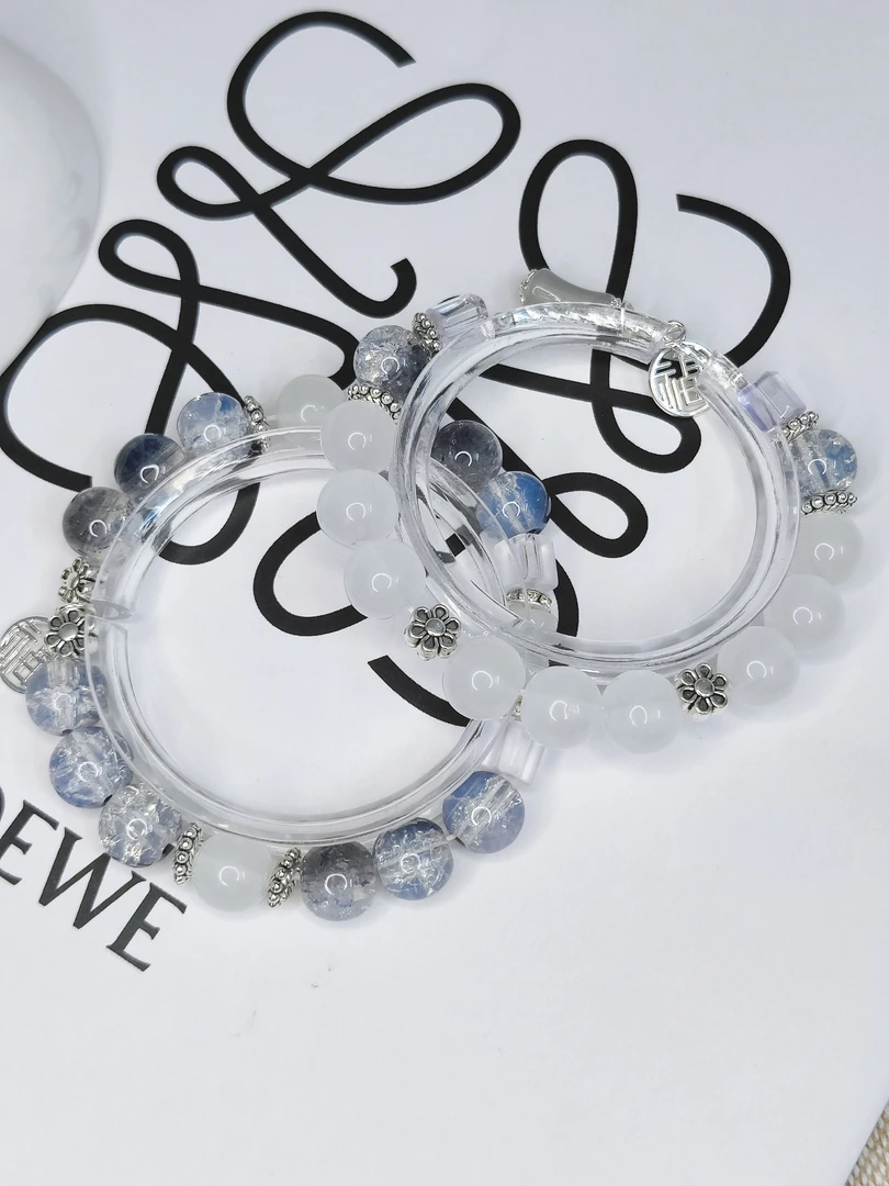 合金玻璃手链 情侣琉璃手工串珠-星河月夜-原创印象手链手串