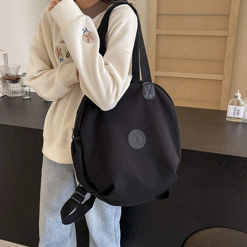 时尚百搭双肩包女ins高级质感手提包休闲手拎包潮轻便学生双肩包