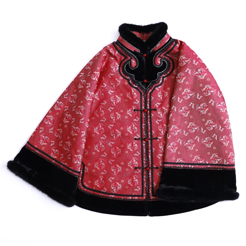 「锦遇棉衣」乐锦坊复古国风原创设计手工定制水貂毛女装汉服棉外套