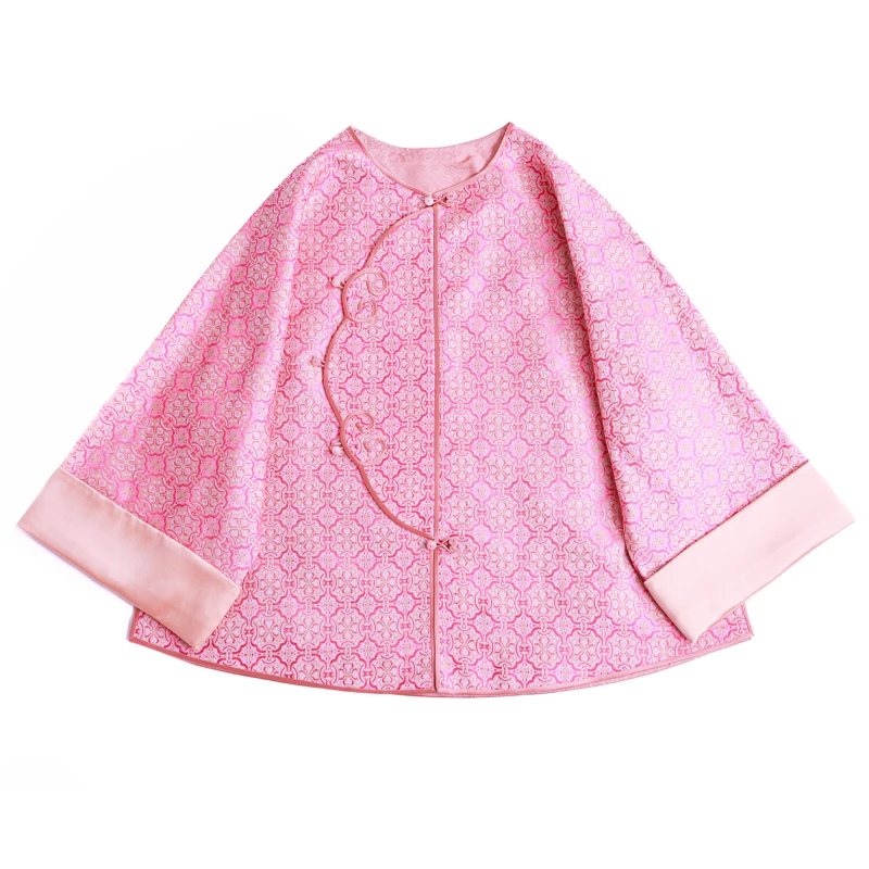 「粉花洲」乐锦坊复古中国风手工原创设计百搭日常国潮女装汉服上衣