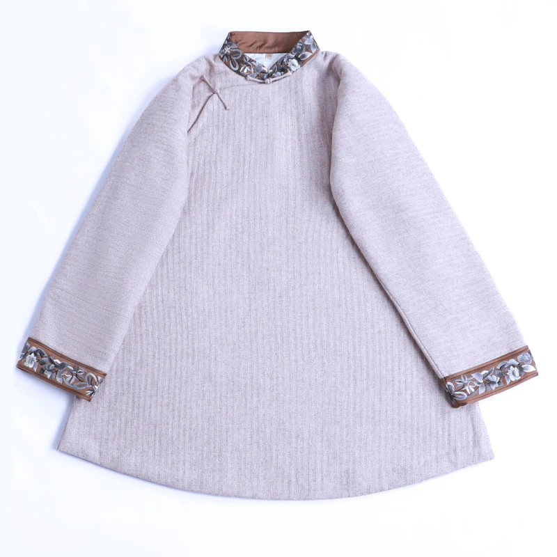 「暖玉刺绣系列」乐锦坊复古国风手工原创设计百搭国潮女装汉服棉衣