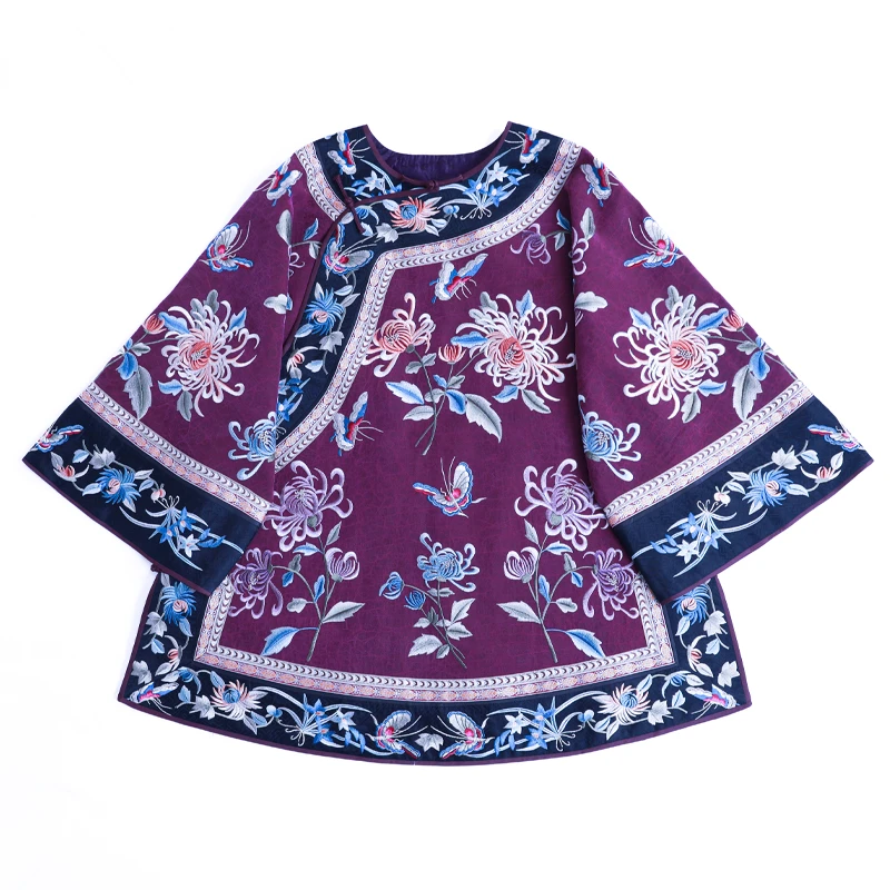 「菊花台」乐锦坊复古中国风手工原创设计百搭刺绣国潮女装汉服上衣