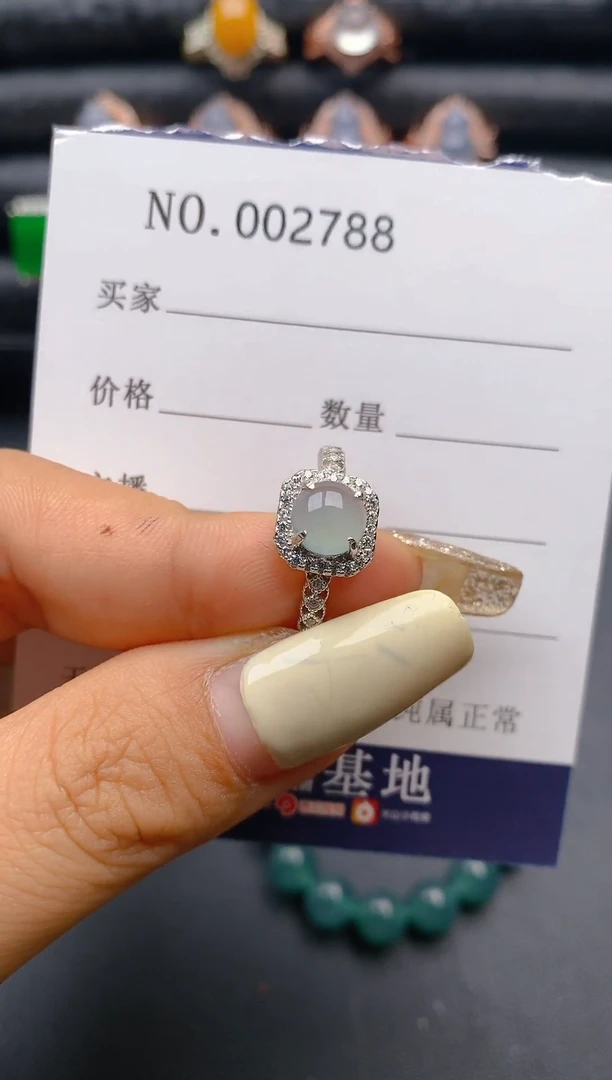 【闪购商品】翡翠戒指银S925镶嵌1