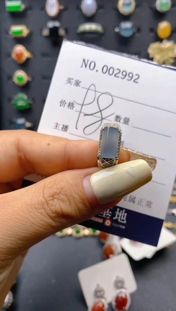 【闪购商品】翡翠戒指银S925镶嵌1