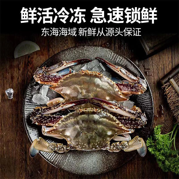 7只5两左右/只【冻蟹】母蟹三斤半舟山液氮活冻母蟹肉蟹活冻蟹