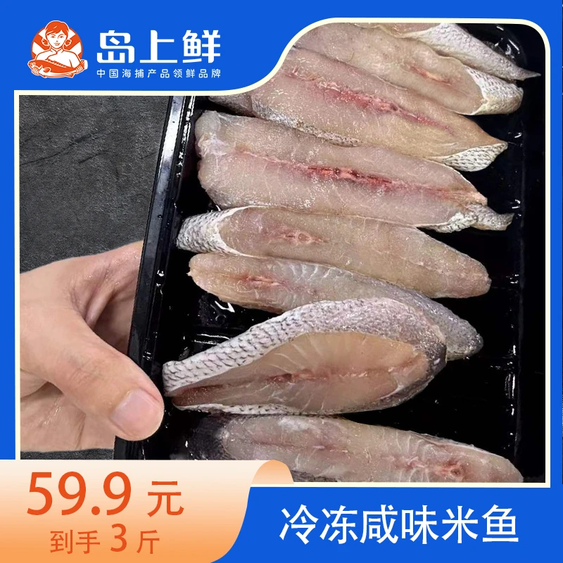 （半斤一包到手3包）宁波特产鮸鱼块米鱼块无盐海鲜250g*6包