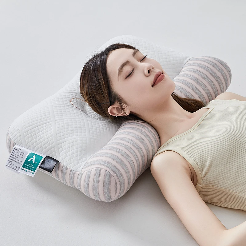 懒人家-7A抗菌护颈枕小熊护颈枕枕头枕芯柔软亲肤枕头