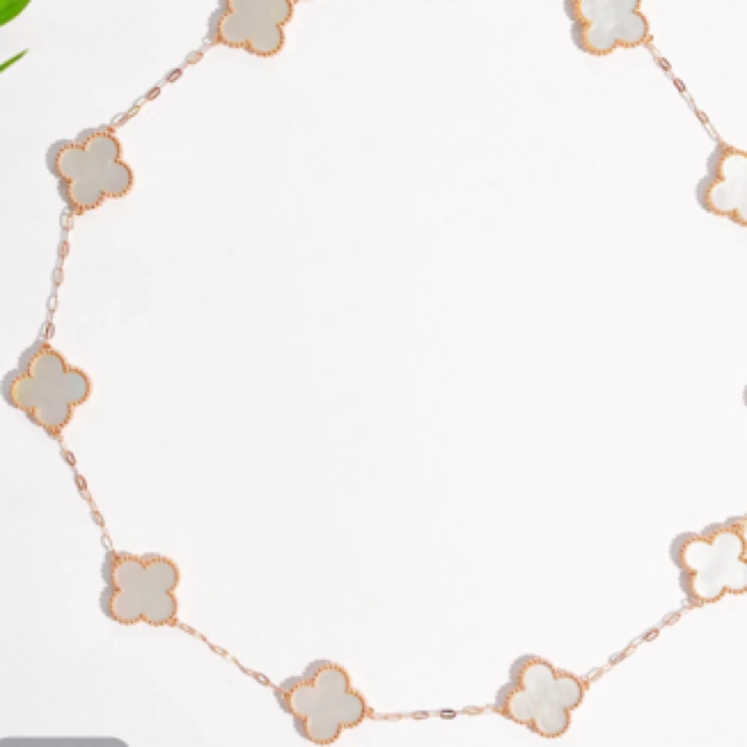 铜合金项链 【四叶草】满钻项链五花手链轻奢时尚镶嵌