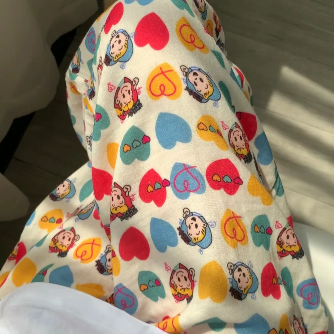 原田治睡裤大码宽松可爱卡通遛弯神裤ins 家居裤睡衣女家居服印花
