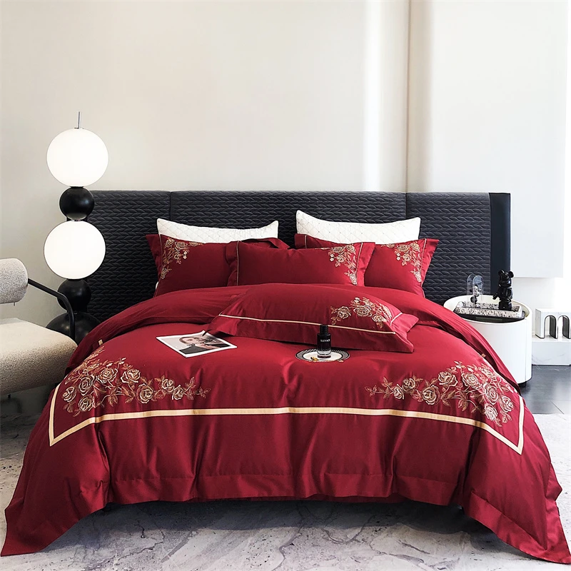 【MALGARI】玫瑰园-全棉长绒棉四件套-刺绣款轻奢四件套