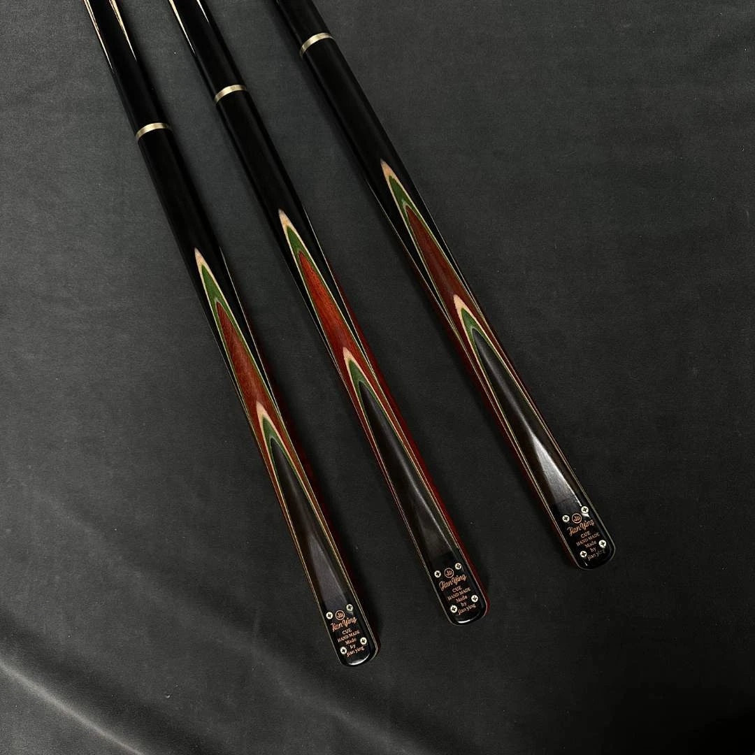 健英【红旗】3/4红酸枝高档桌球杆分体小头中式黑八小头桌球台球杆