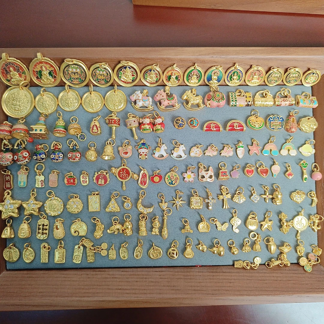 【大盘看这里】 足金999 高温烧蓝 素金配件 广瑞祥二号