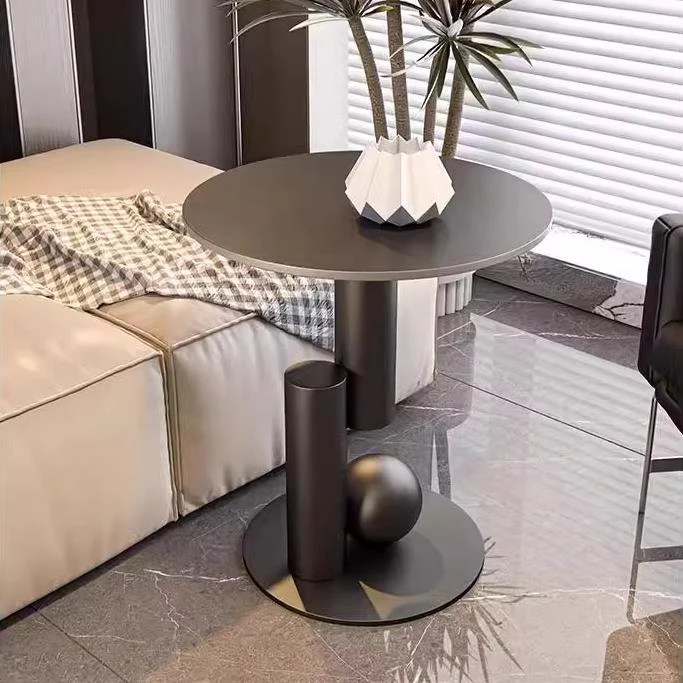 岩板沙发小边几茶几角几边桌极简家用客厅轻奢现代简约圆形床头桌