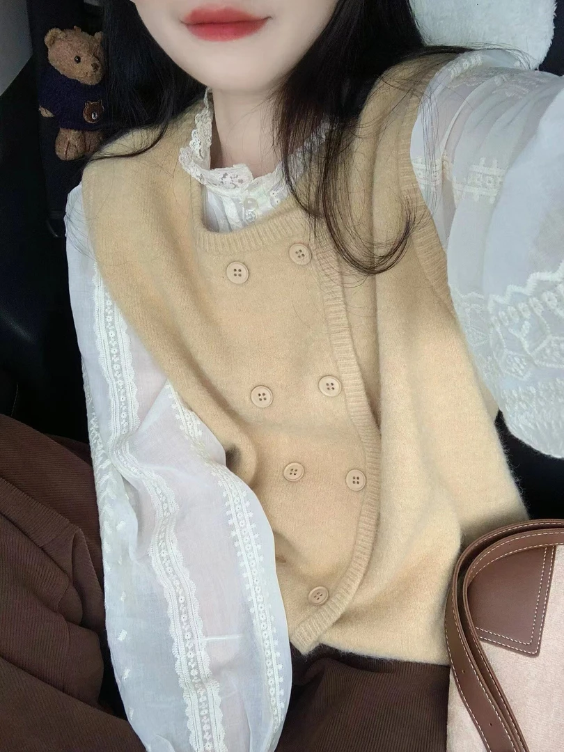 温柔风2025新款单奶油女春秋提花边纹打底时尚气质百搭衬衫