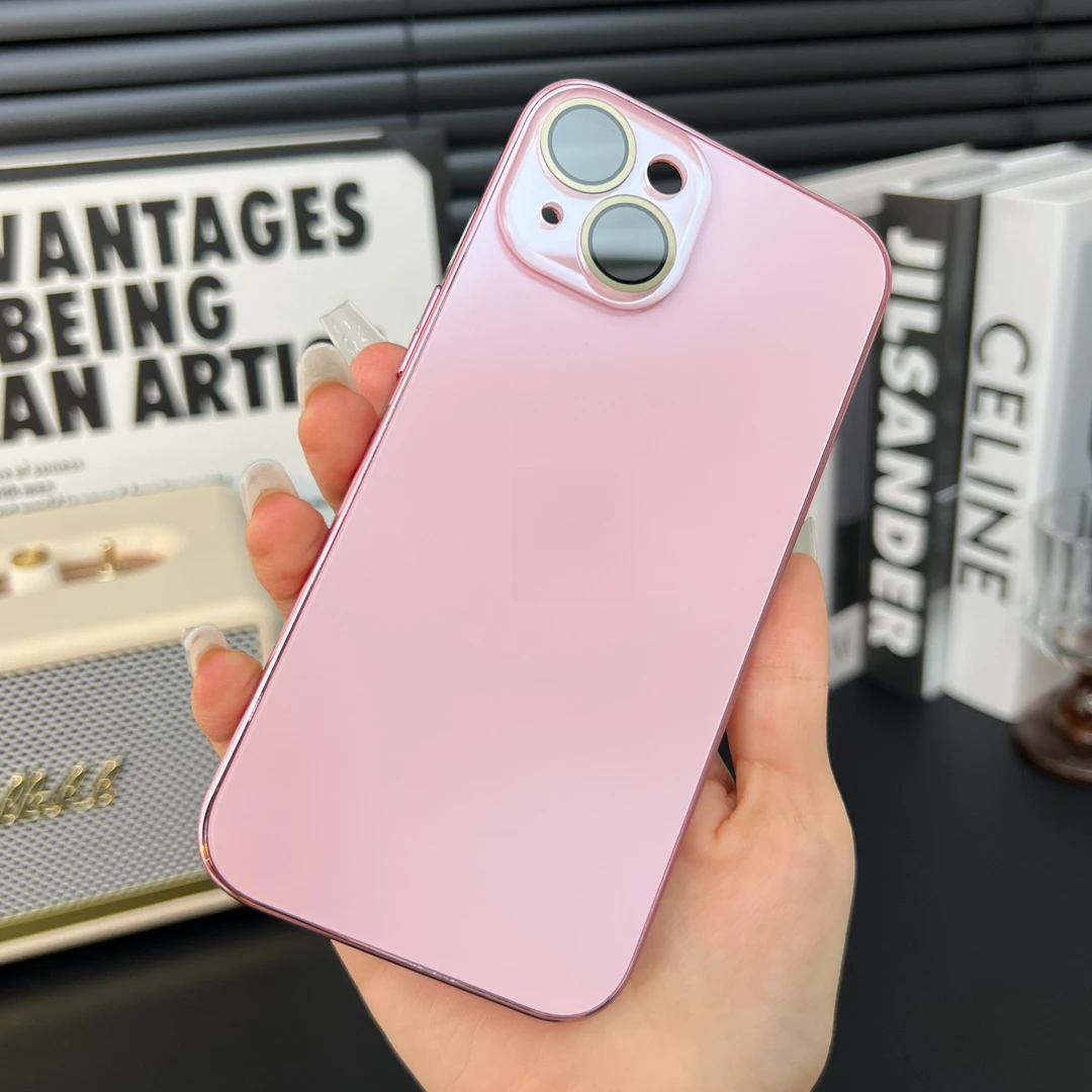 苹果15磨砂电镀壳iPhone16promax高级简约全包14/13防摔简约硬壳