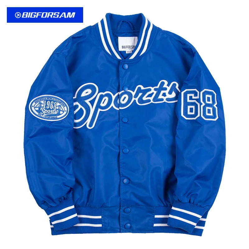 美式复古棒球服百搭休闲夹克男秋冬立体刺绣宽松嘻哈情侣棉衣外套