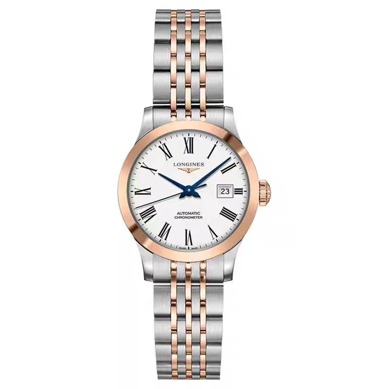 99新 Longines/浪琴 开创者321/玫瑰金白盘罗马/机械/表径30mm/