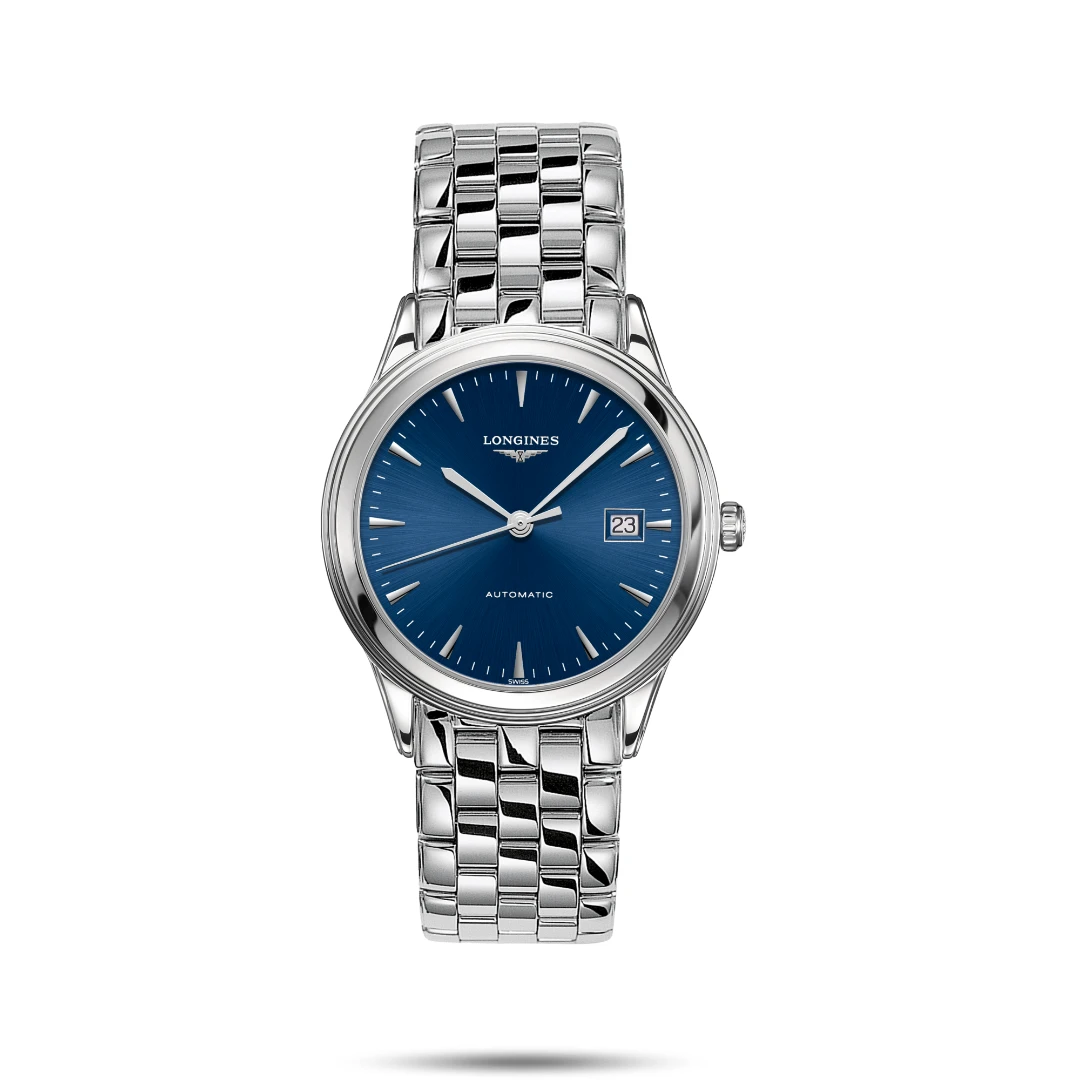 99新 Longines/浪琴 军旗984/机械/蓝盘条丁/表径40mm/男士腕表