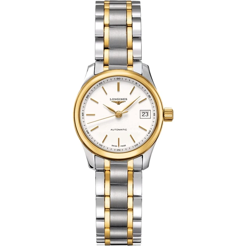 99新 Longines/浪琴 名匠128/机械/间金条丁/表径25.5mm/女士腕表