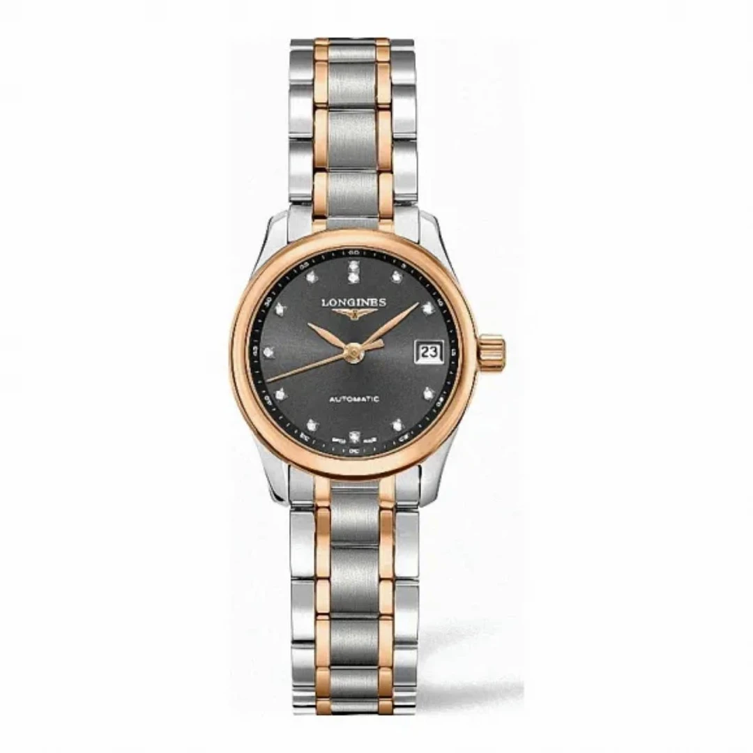 99新 Longines/浪琴 名匠128/机械/玫瑰金钻//表径25.5mm/女士