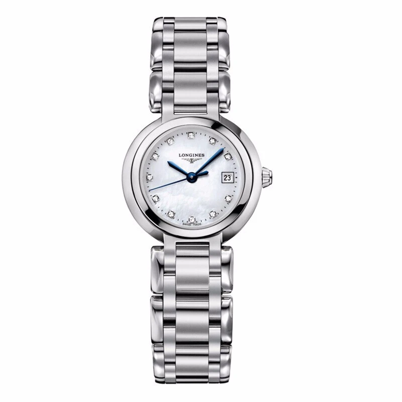 99新 Longines/浪琴 心月110/石英/贝母钻刻/表径26.5mm/女士腕表