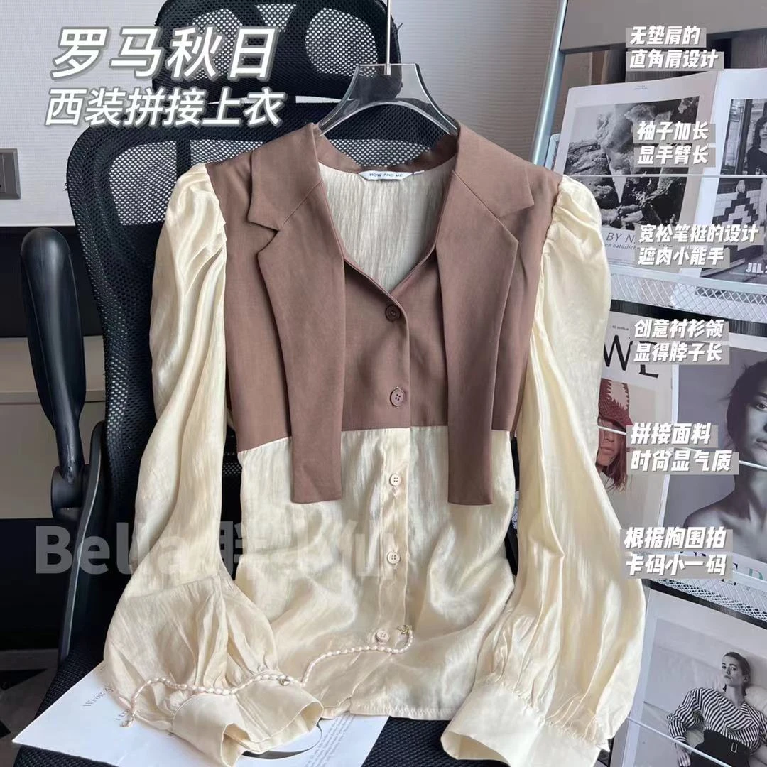 【胖小仙】<罗马秋日> 西装拼接上衣