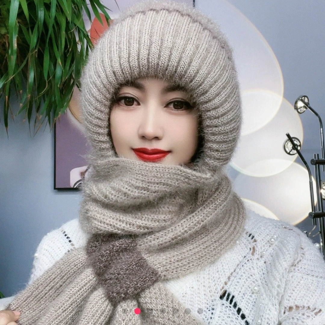 新款爆款女士休闲双色加厚风雪帽