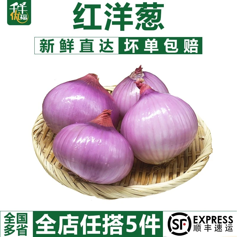 千牛优福红洋葱500g 生吃紫皮圆葱头蔬菜新鲜农家自种包邮食用